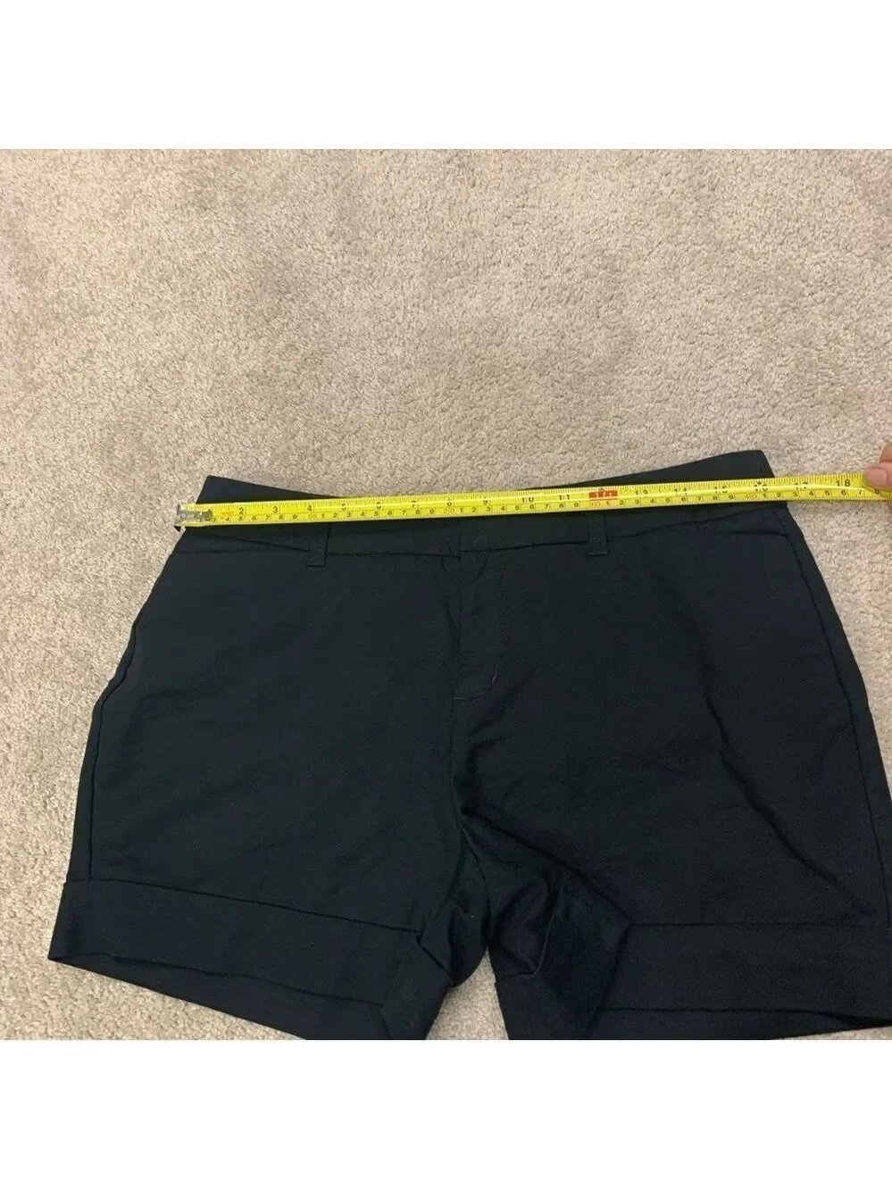 𝅺CATHERINE Malandrino Black cargo shorts belt loops pockets Sz 10